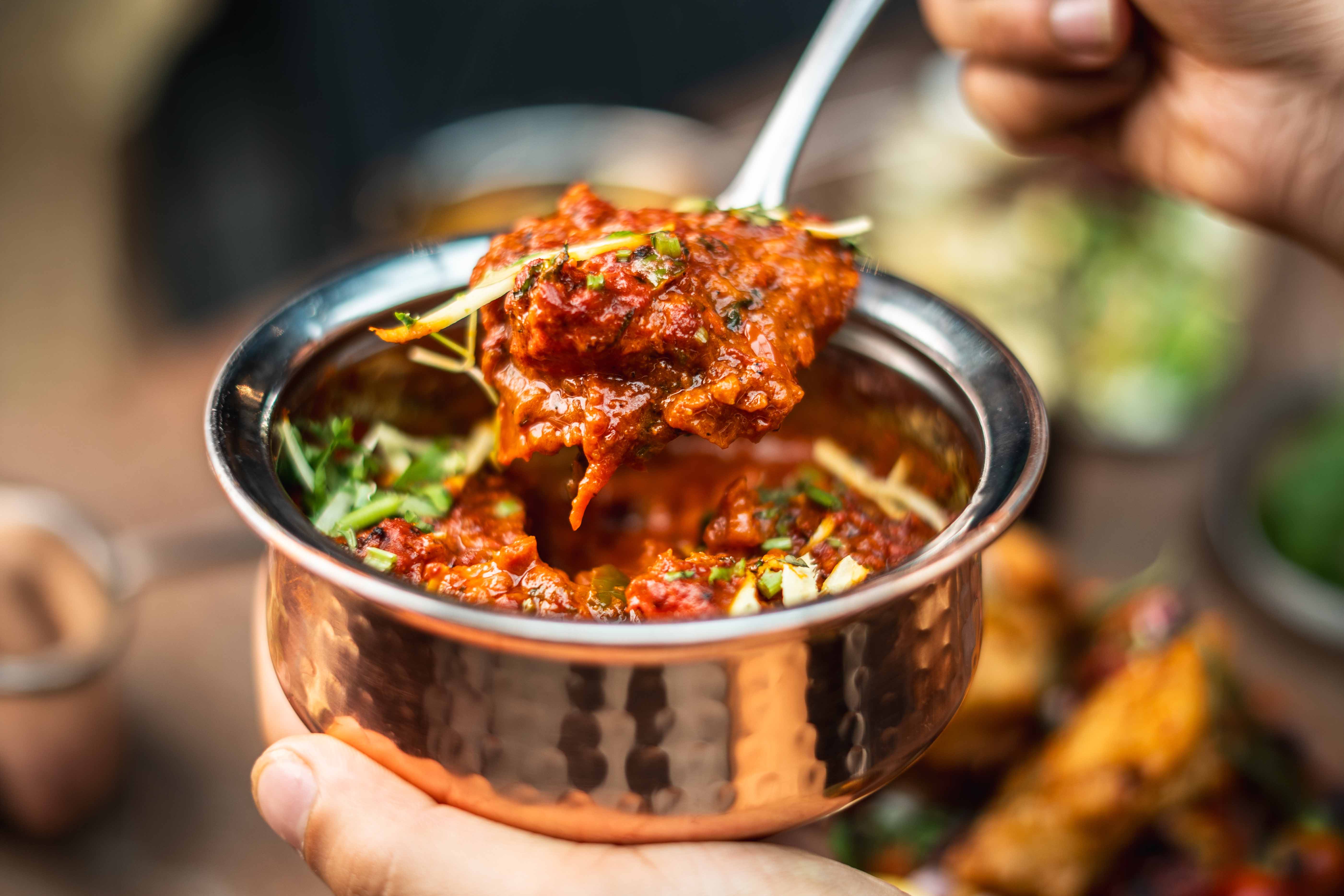 Food plating photography